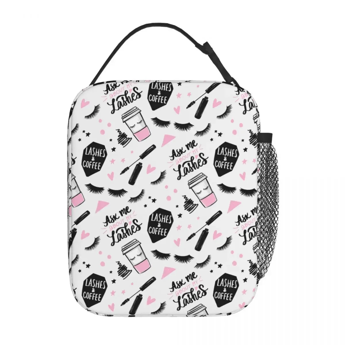 Lashes and Mascara Brush Insulated Lunch Bag