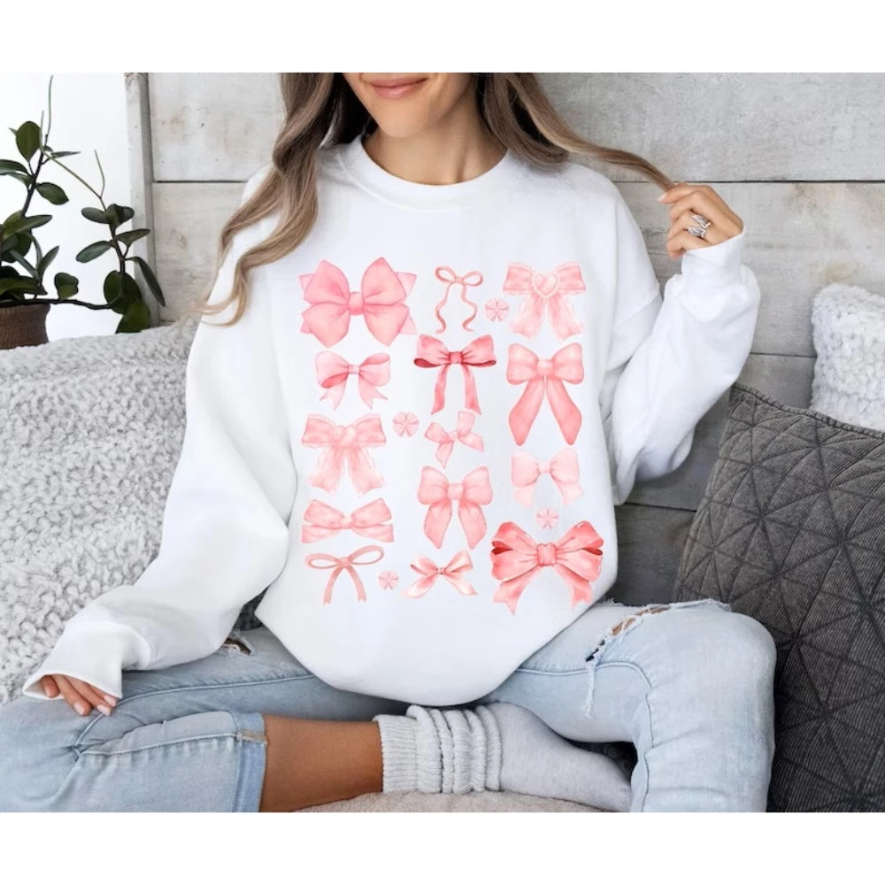 Coquette Pink Bow Sweatshirt