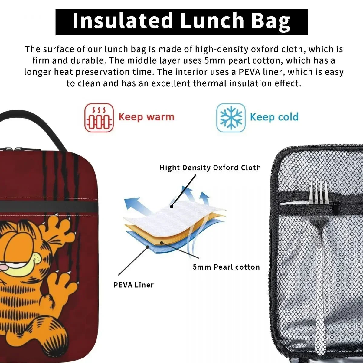 Garfield Insulated Lunch Bag