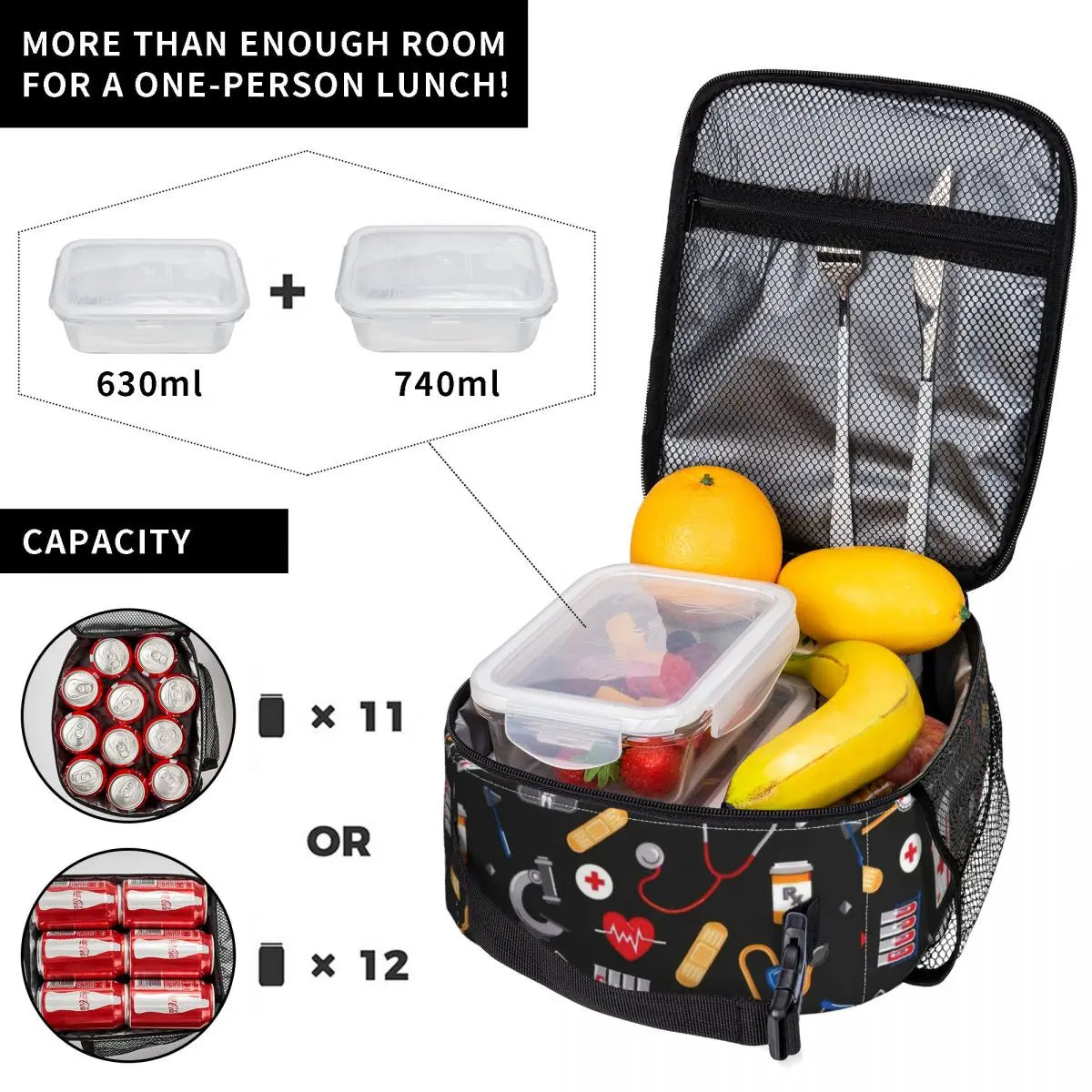 Medical Supplies Insulated Lunch Bag